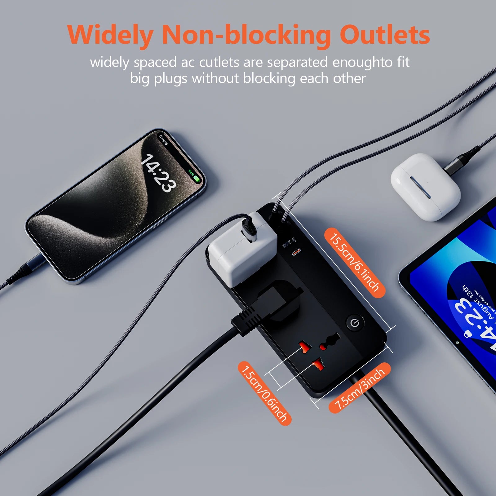 Ổ Cắm Đa Năng 1.8M - Sạc Nhanh USB PD 20W - Daisan Mart