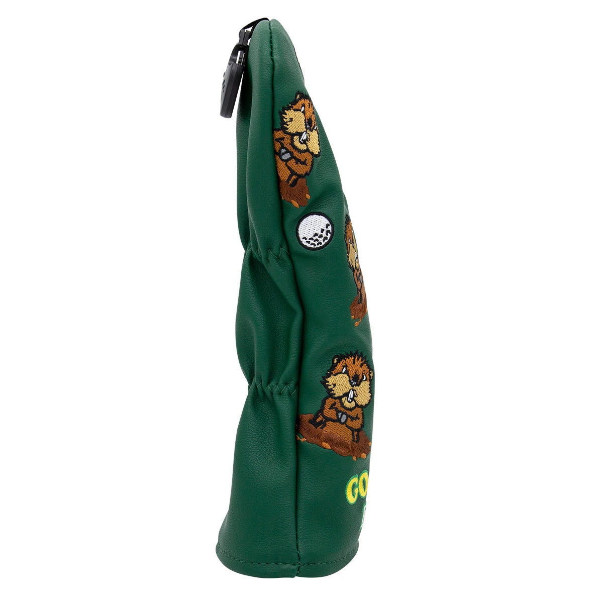 Groundhog Premium Embroidered Green Leather Golf Club Cover