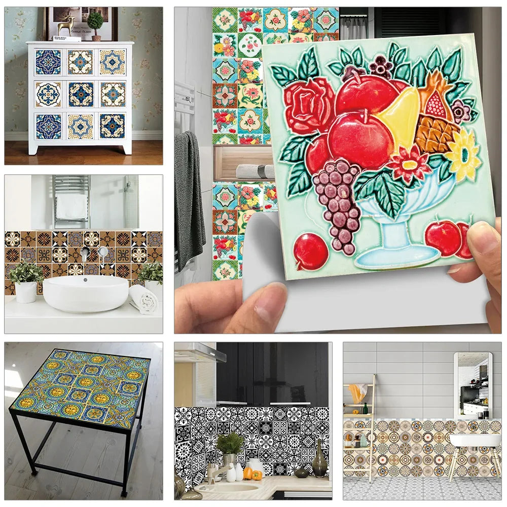Bộ 10 Miếng Dán Tường Đá Marble Đen Trắng Xám Sang Trọng - Daisan Mart