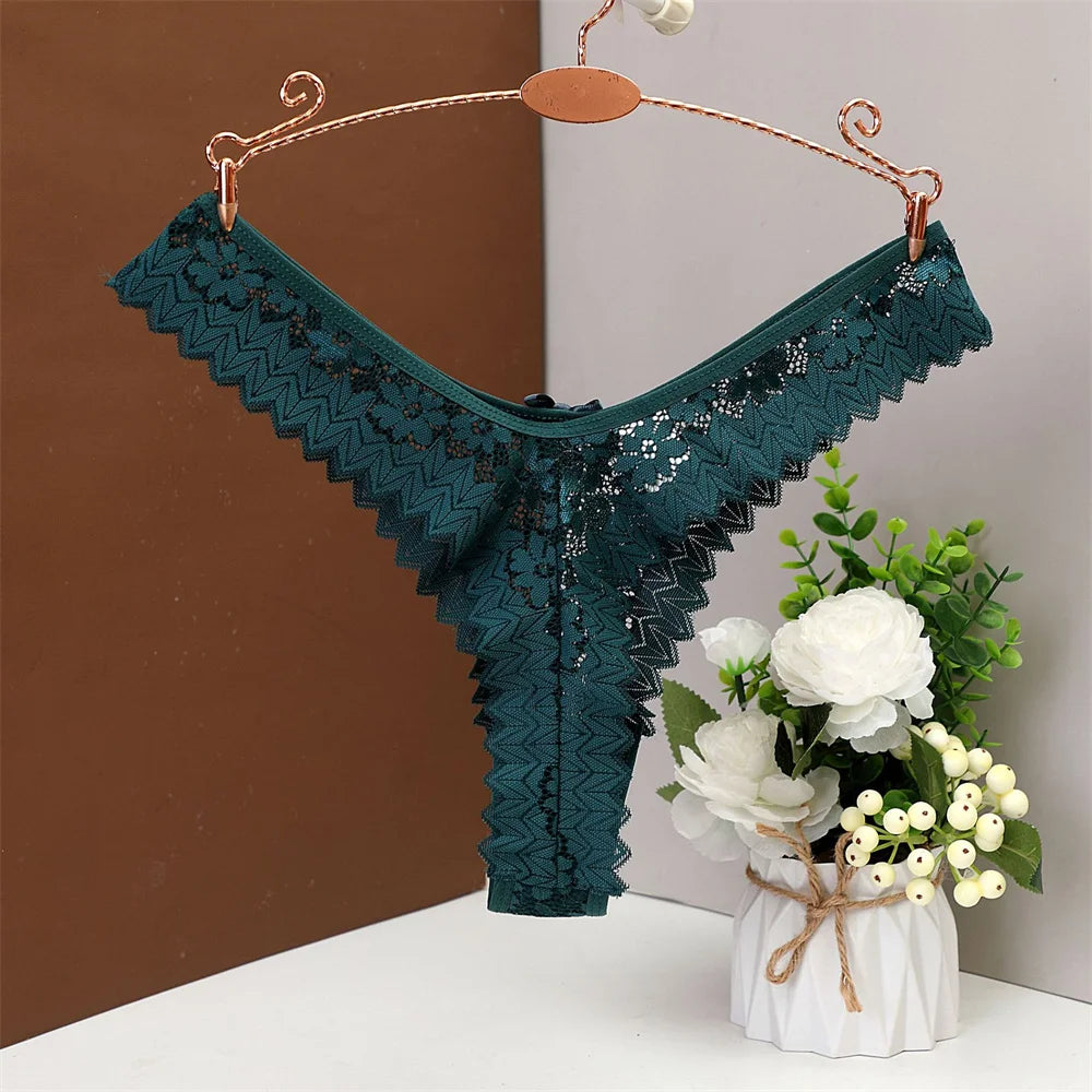 Sexy See-through Lace Panties Medium Back Large Size