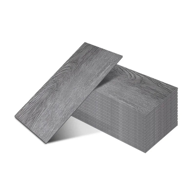 Imitation Wood Grain Self-adhesive Floor Sticker Waterproof for Kitchen Bedroom Living Room Peel and Stick Flooring Home Decor