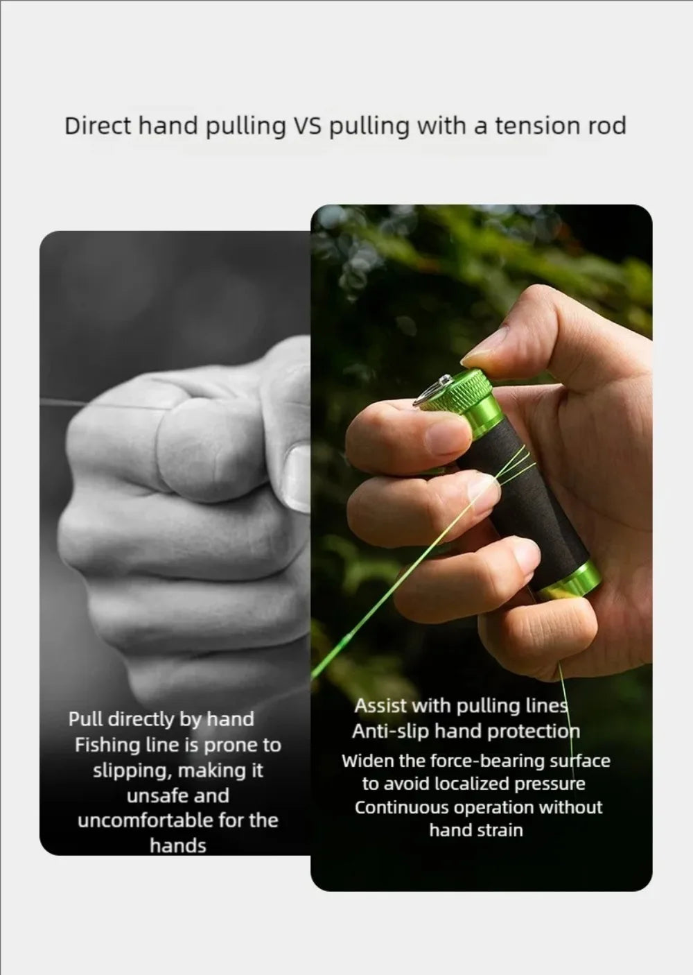 Aluminum Alloy Anti-Slip Knot Puller Tool - Line Pulling & Hook Tying Tool,Hand Protection FG/Blood Knots Multiuse Bobbin Knotte