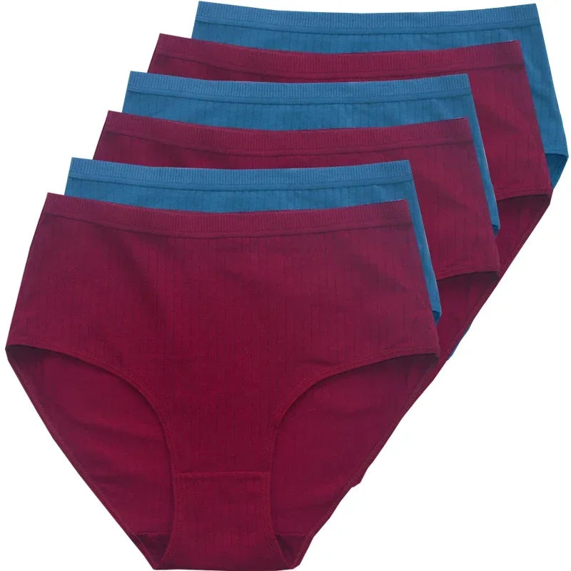 Quần Lót Nữ Cotton Cạp Cao Thoáng Mát Size Lớn 6 Cái