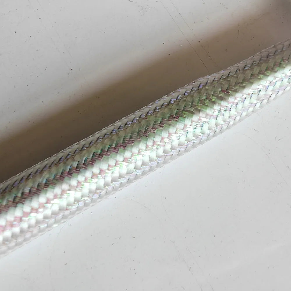 19mm wide Pearlescent Braid Mylar Tubing Fly Tying Materials Round Holographic Cord Pearl Mylar For Tube Fish Fly
