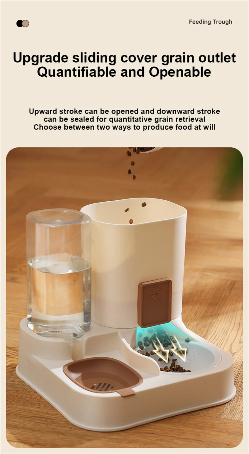 Pet Cat Automatic Feeder, Water Dispenser, Large Capacity Dry Wet Separation Food Container, Pet Supplies - Daisan Mart