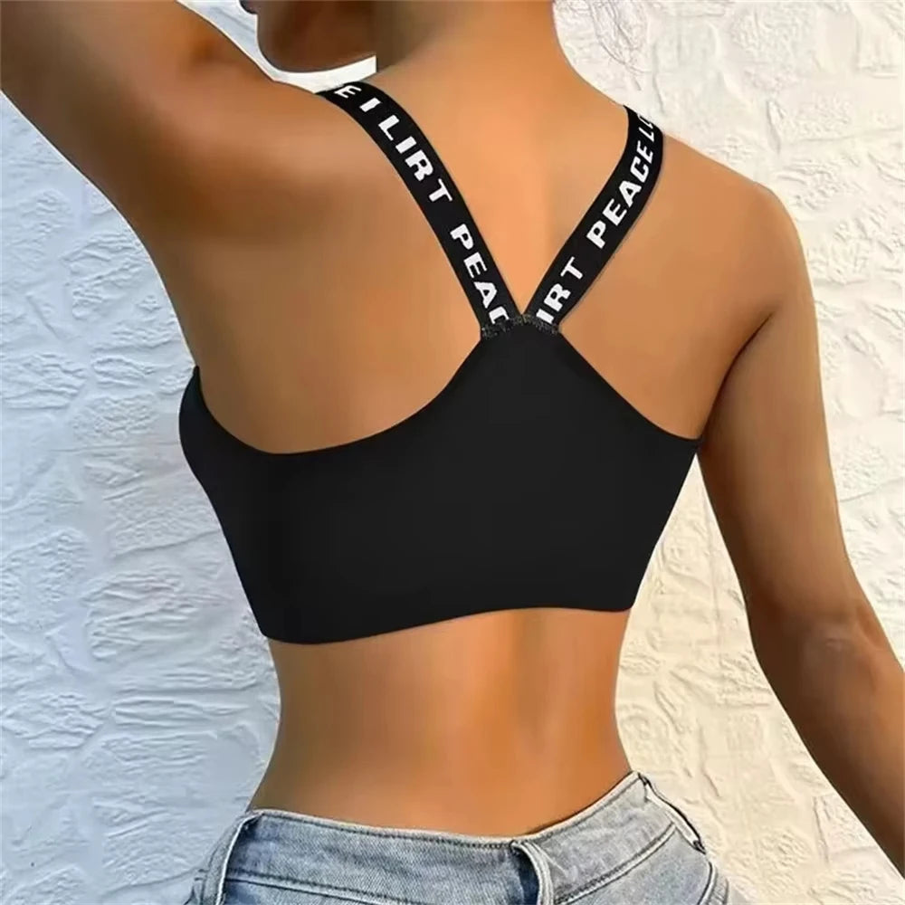 Women's Seamless Wide Strap Yoga Sports Bra