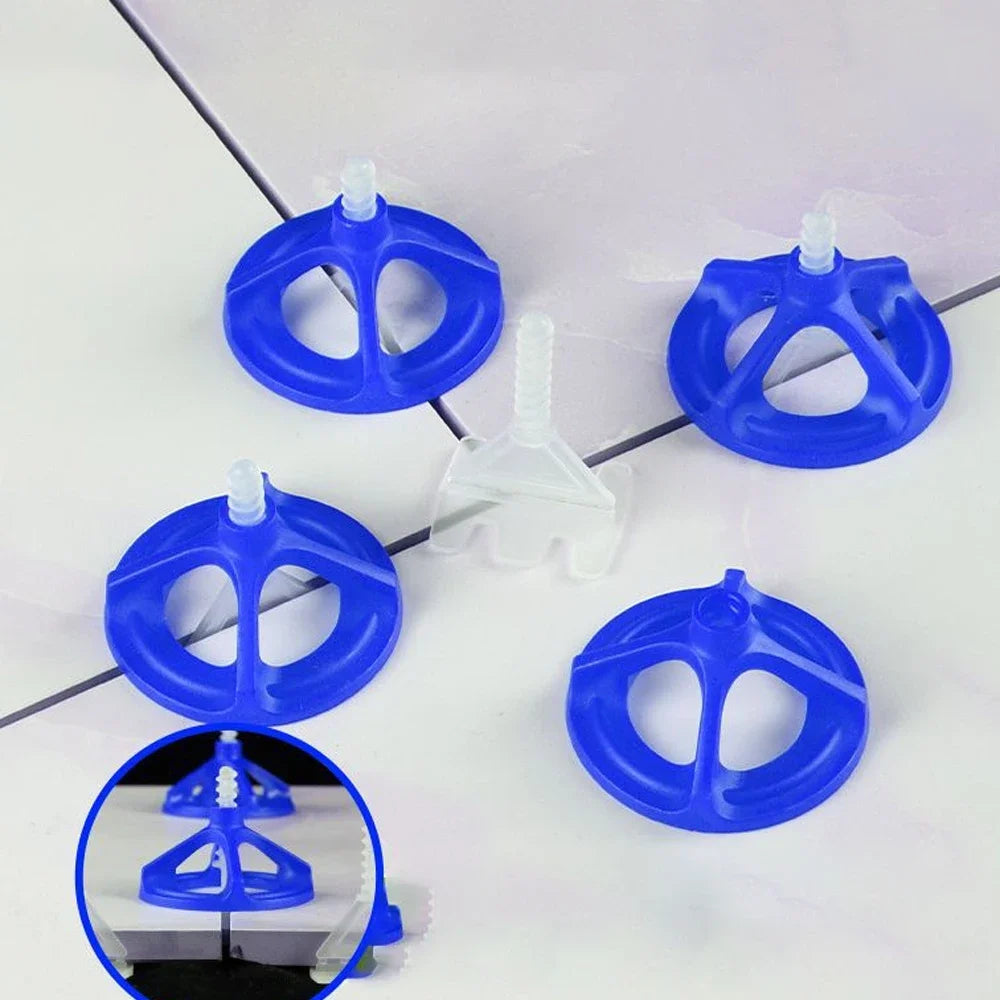 50-600Pcs Top Spiral Ceramic Tile Leveling System Clips Spacers Straps Wadge for Tile Laying Wall Floor Fixing Construction Tool