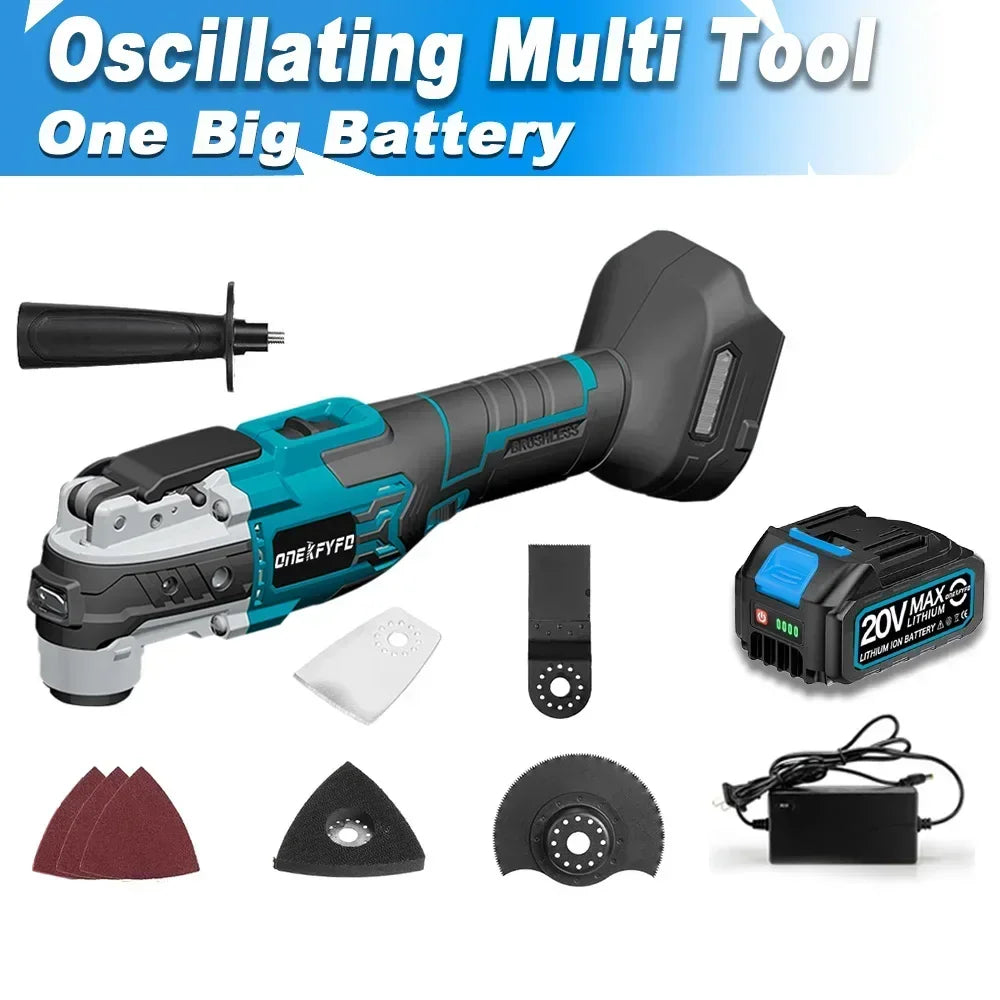 Brushless Electric Oscillating Multifunction Tool Wireless Woodworking Cutting Variable Speed ​​Trimmer Saw For Makita 18v Battery
