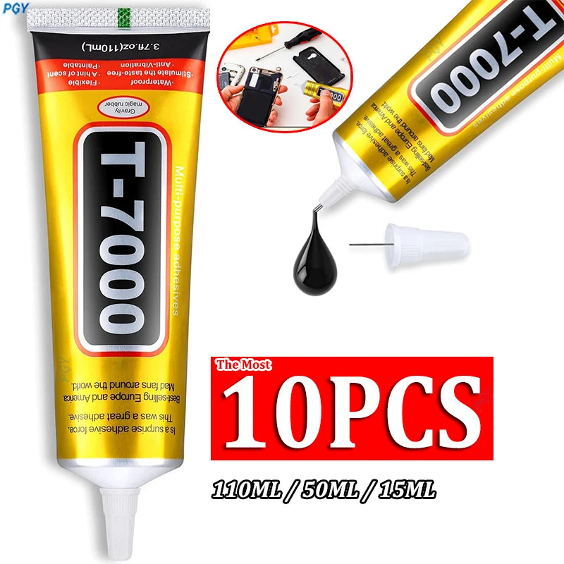 T7000 110/50/15ML Black Cellphone Tablet Repair Battery Cover Frame Adhesive Multi-purpose Electronic Components DIY Super Glue