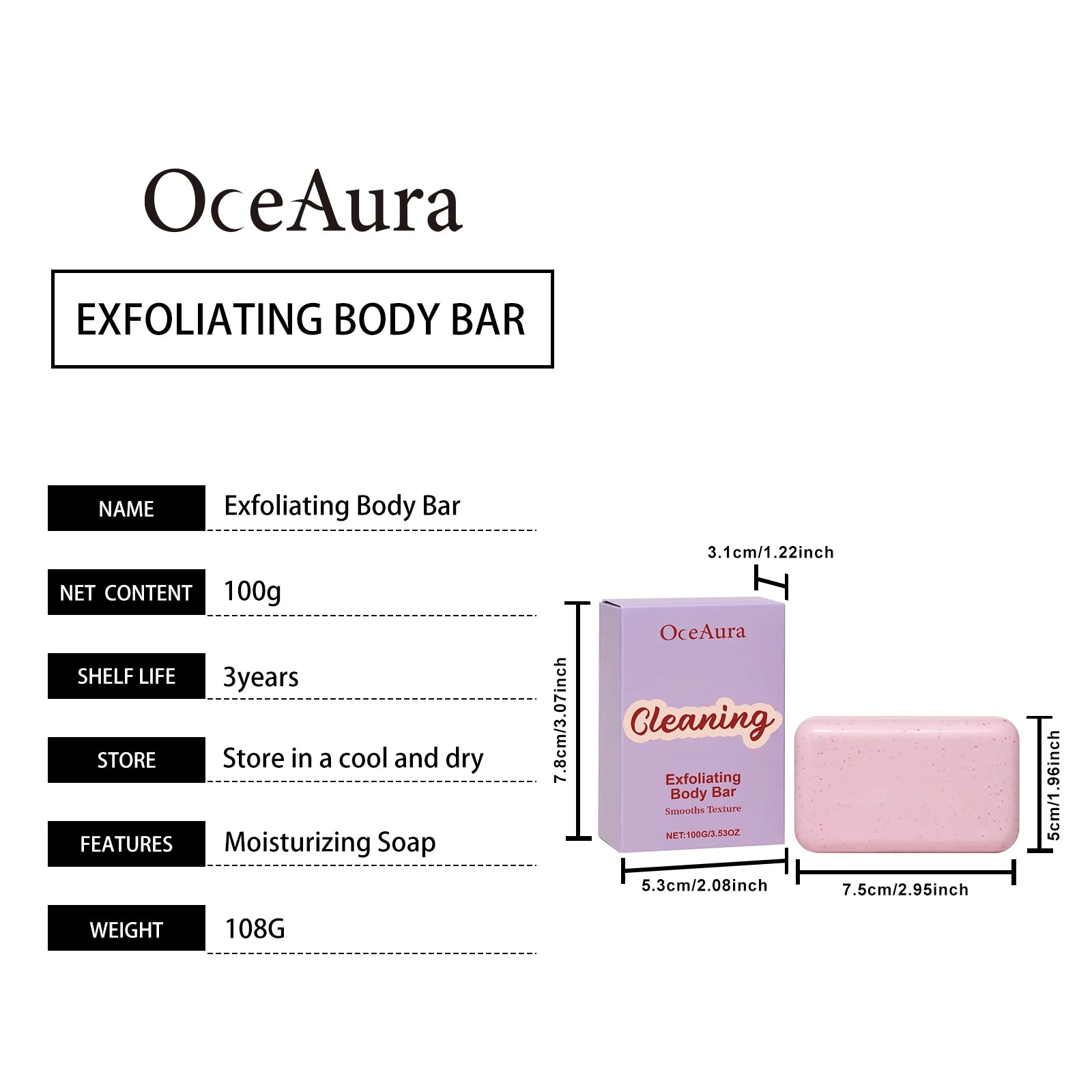 Honey Body Cleaning Soap Deep Exfoliation Unclog Pores Gentle Oil Control Reduce Skin Dirt Improve Skin Roughness Body Care Soap