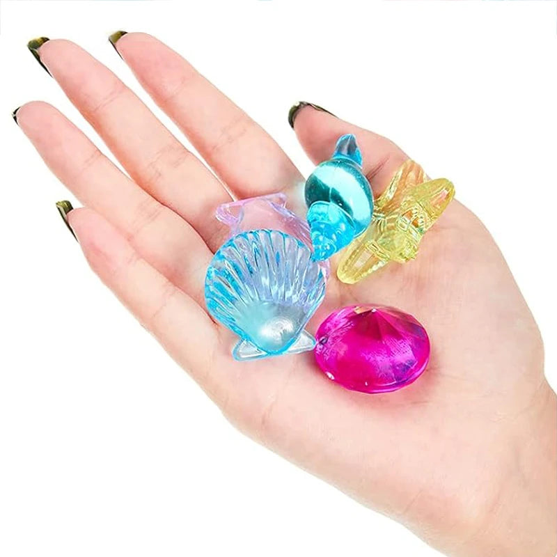 Simulated Goldfish/Gemstone Plastic Summer Pool Decoration Fishing Accessory Diving Prop Entertainment Water Play Equipment TMZ