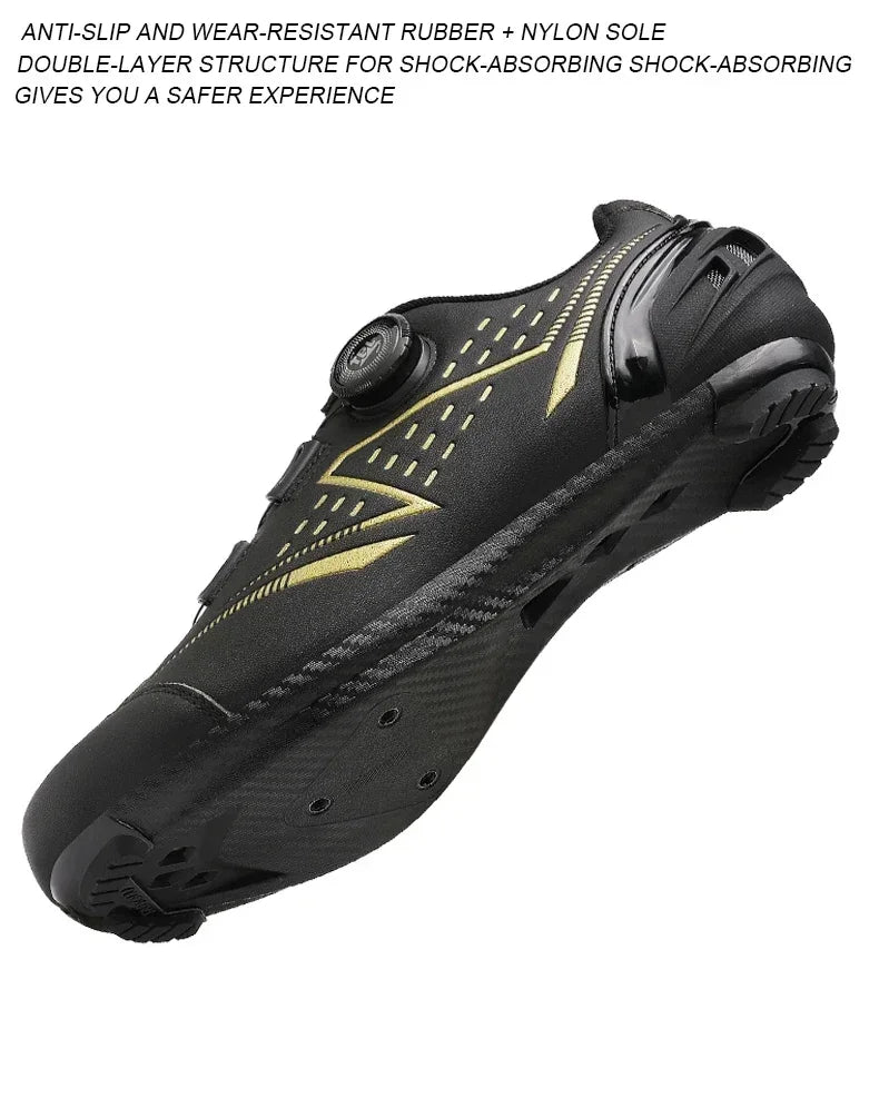 Men's and Women's MTB Racing Cycling Shoes Auto-Lock 2024 White