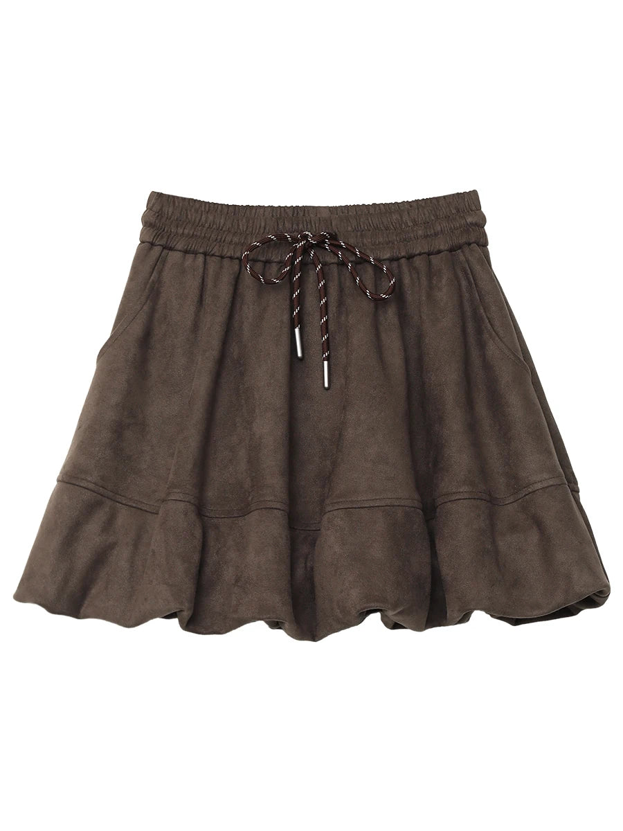 Chân Váy Nữ CHIC VEN Dáng Chữ A Hoa Retro Xuân Thu