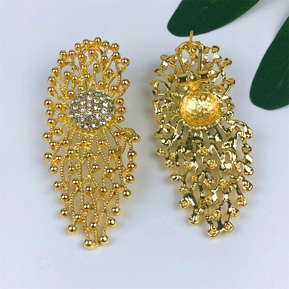 18K Gold Plated High-End Women's Jewelry Set - Luxurious Design