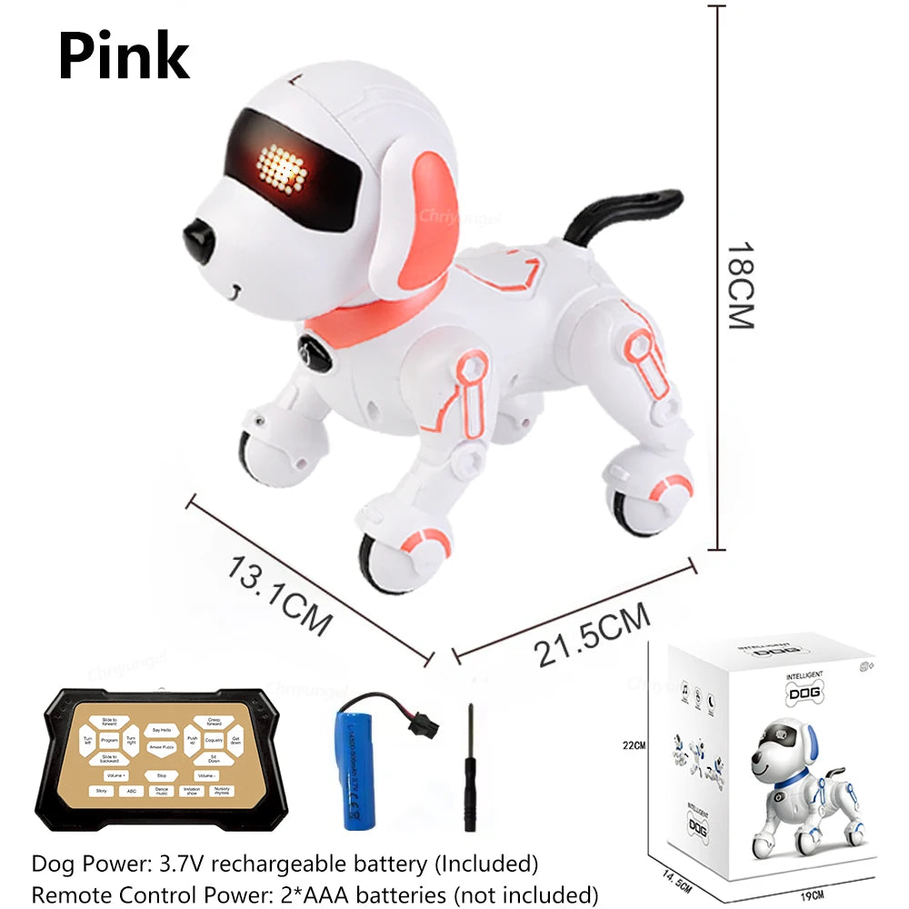 RC Robot Dog Electronic Stunt Pet Interactive Touch Programmable Smart Walking Dancing Kids Birthday Gift for Kids Boys Girls - Daisan Mart