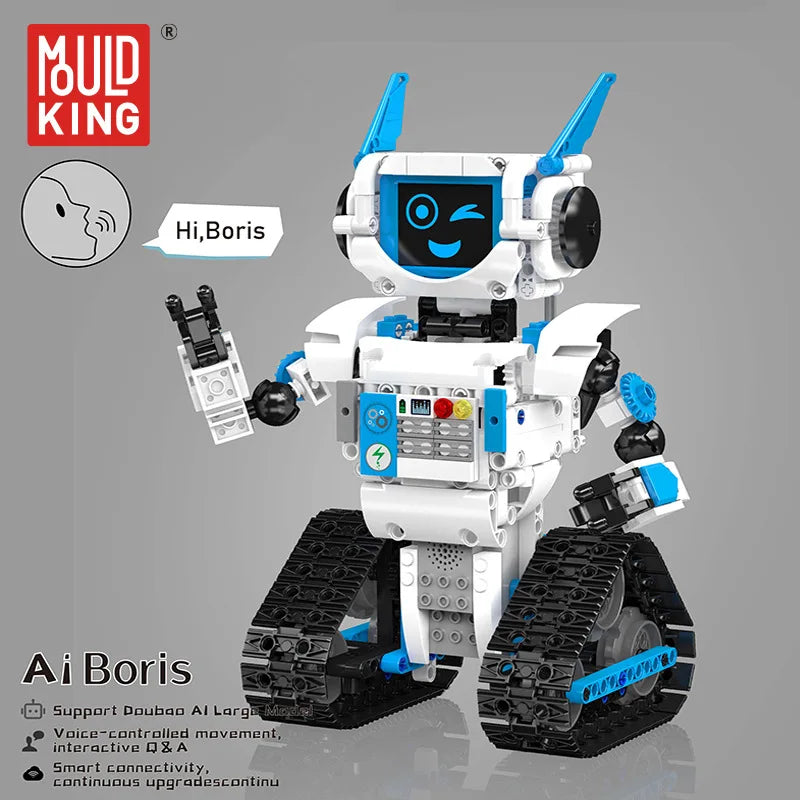 AI intelligent robot building block assembly model toy dialogue interactive voice boy gift RC robot - Daisan Mart
