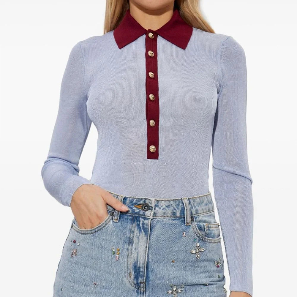 Women's Bodysuit Sexy Lapel Collar Y2K Fall 2025