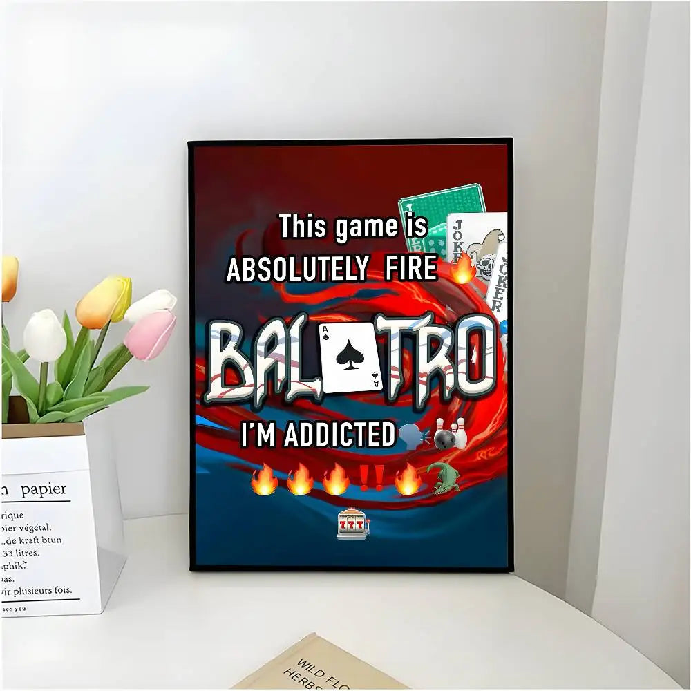B-Balatro Poster Self-adhesive Art Waterproof Paper Sticker Coffee House Bar Room Wall Decor