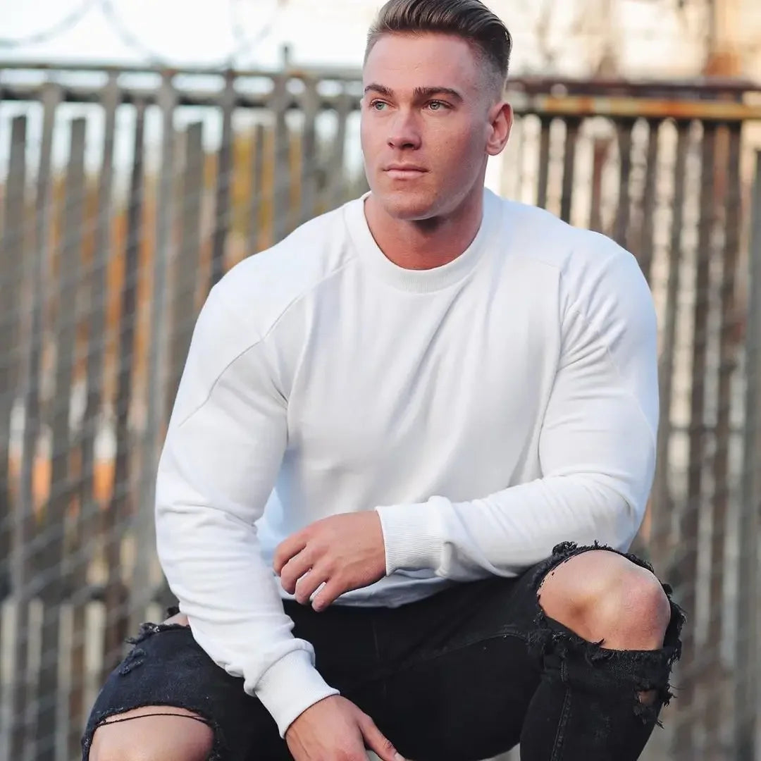Men's Slim Fit Long Sleeve Gym T-Shirt Fashion 2025