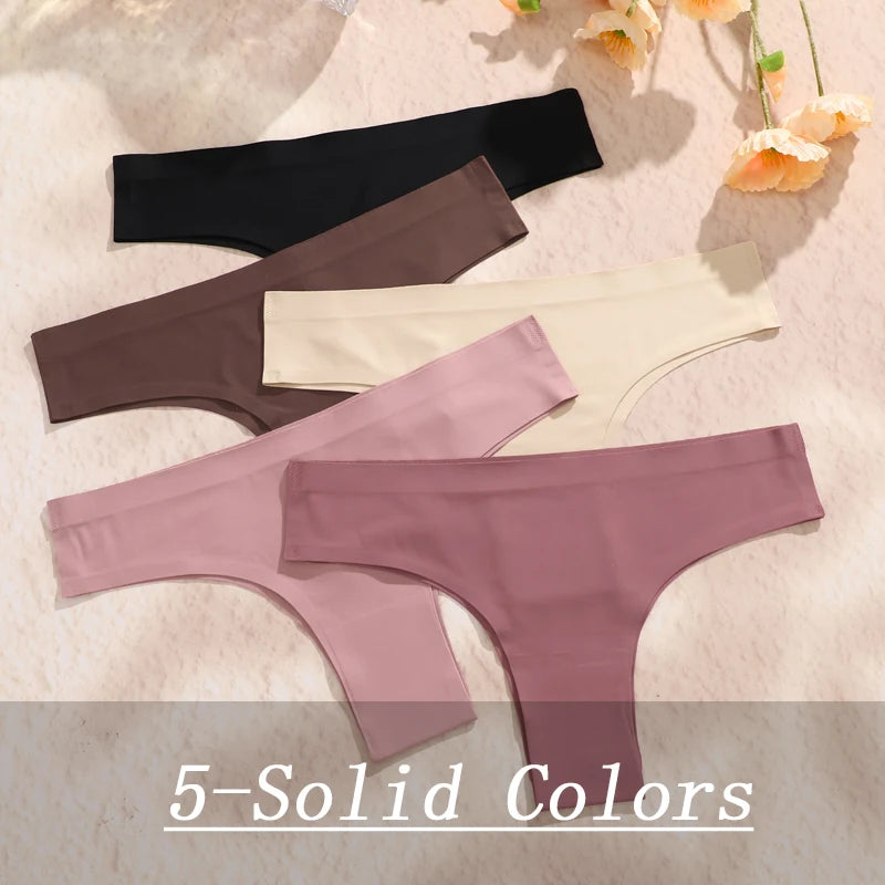 Set of 3 Sexy Ice Silk Low-Waist Ultra-Thin Women's Panties