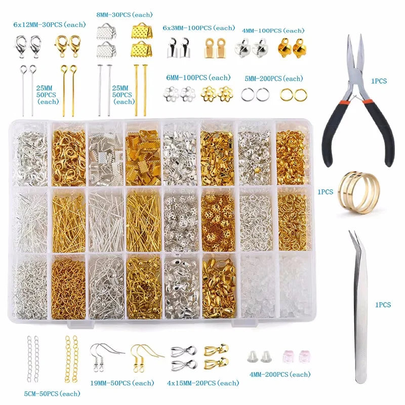 Full Jewelry Making Tool Kit: Wire, Charms, Pliers
