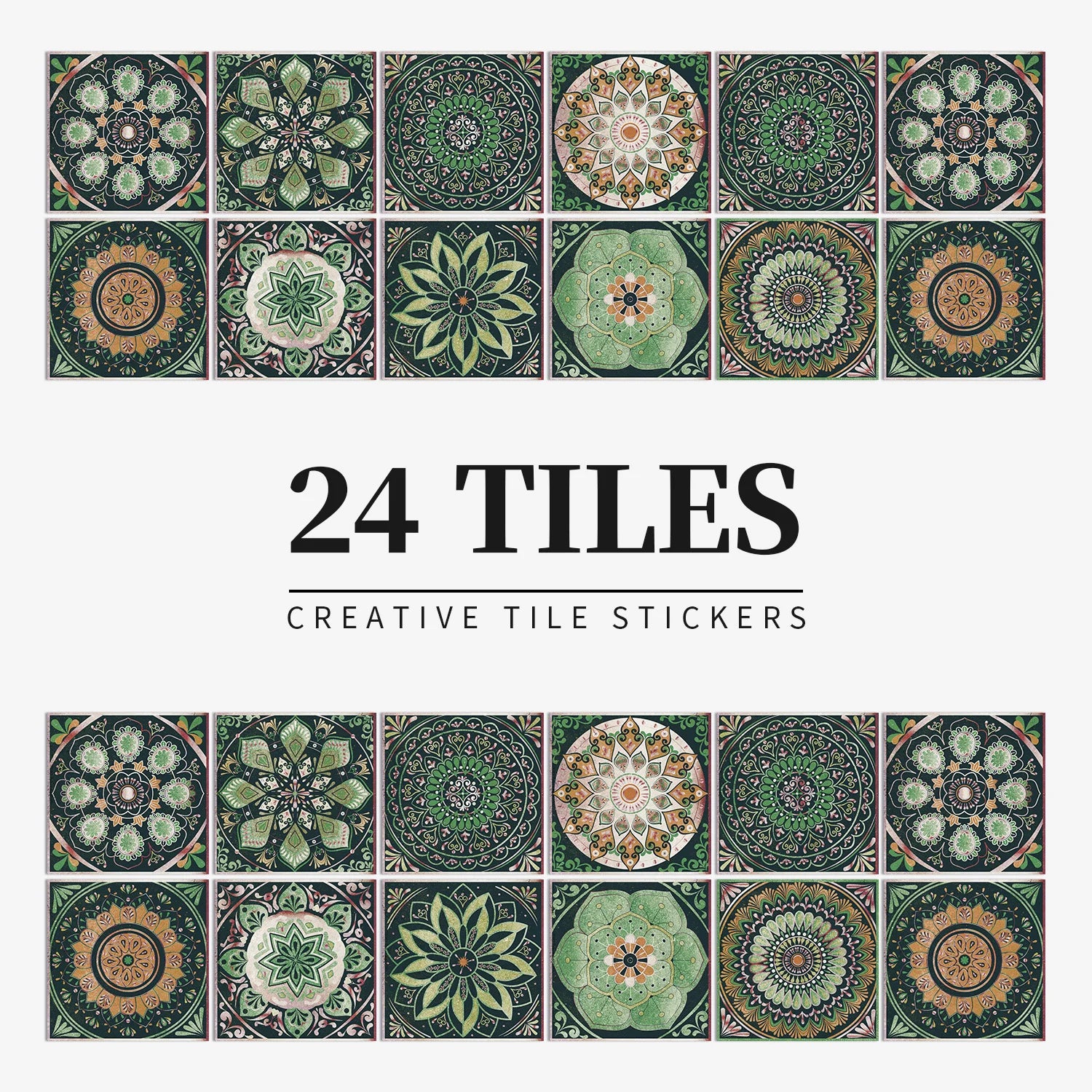 24pcs/set Light Color Tiles Sticker Wall Stickers Kitchen Bathroom Home Renovation Wallpaper Waterproof Self-adhesive Wall Decal