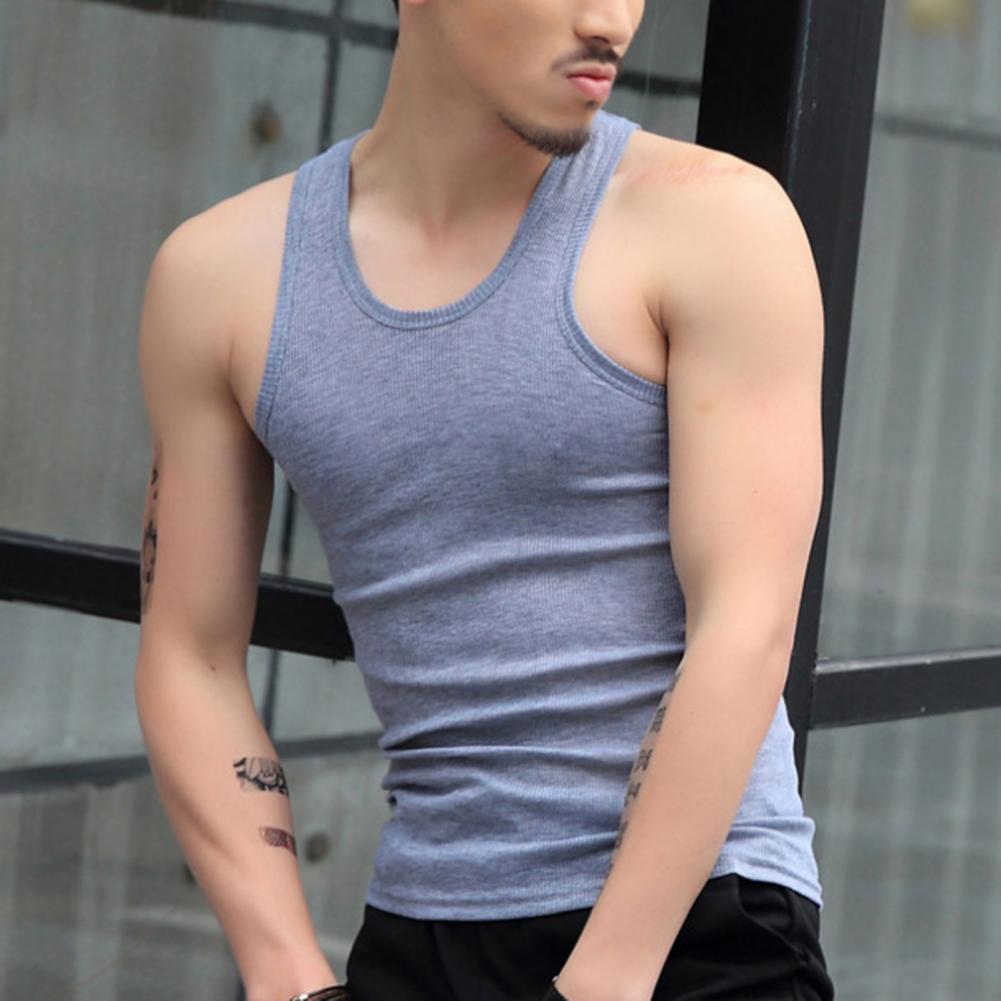 Men's Sleeveless Gym Sports Bodycon Tank Top