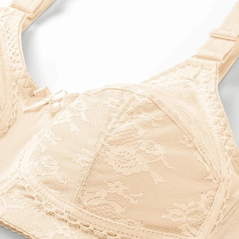 Breathable Thin Cotton Lace Bra Without Wires