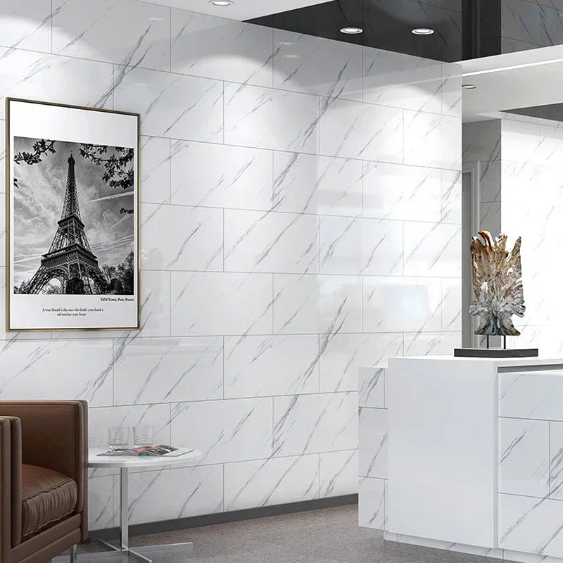 Imitation Ceramic Tile Wall Sticker Wallpaper Self-adhesive 3D Wall Decoration Bathroom Waterproof Marble Kitchen Wall Stickers