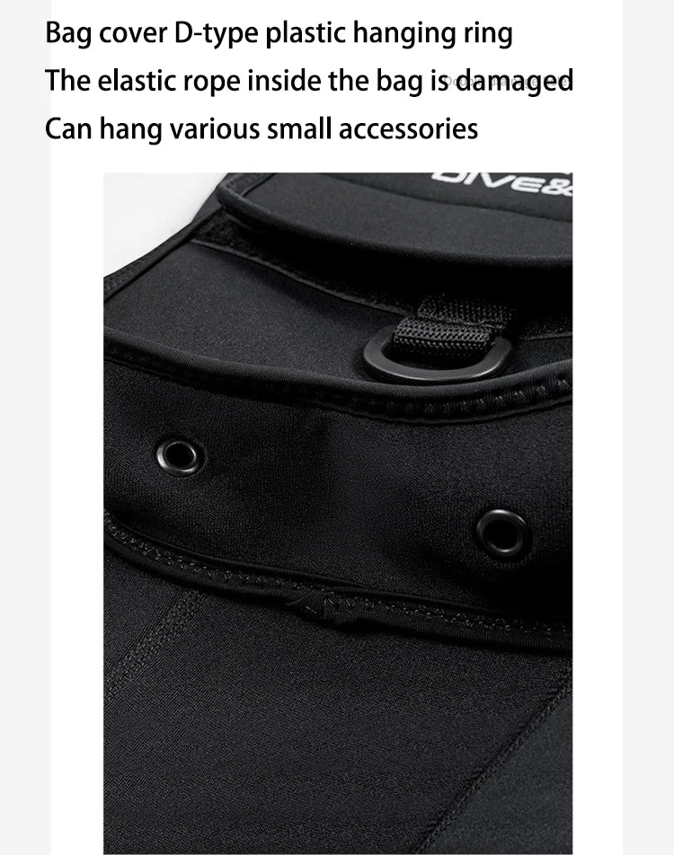 3mm Neoprene Wetsuit Tech Shorts Keep Warm Unisex Wetsuit Cargo Shorts D-Ring Buckle Leak Hole for Diving Equipment Accessories