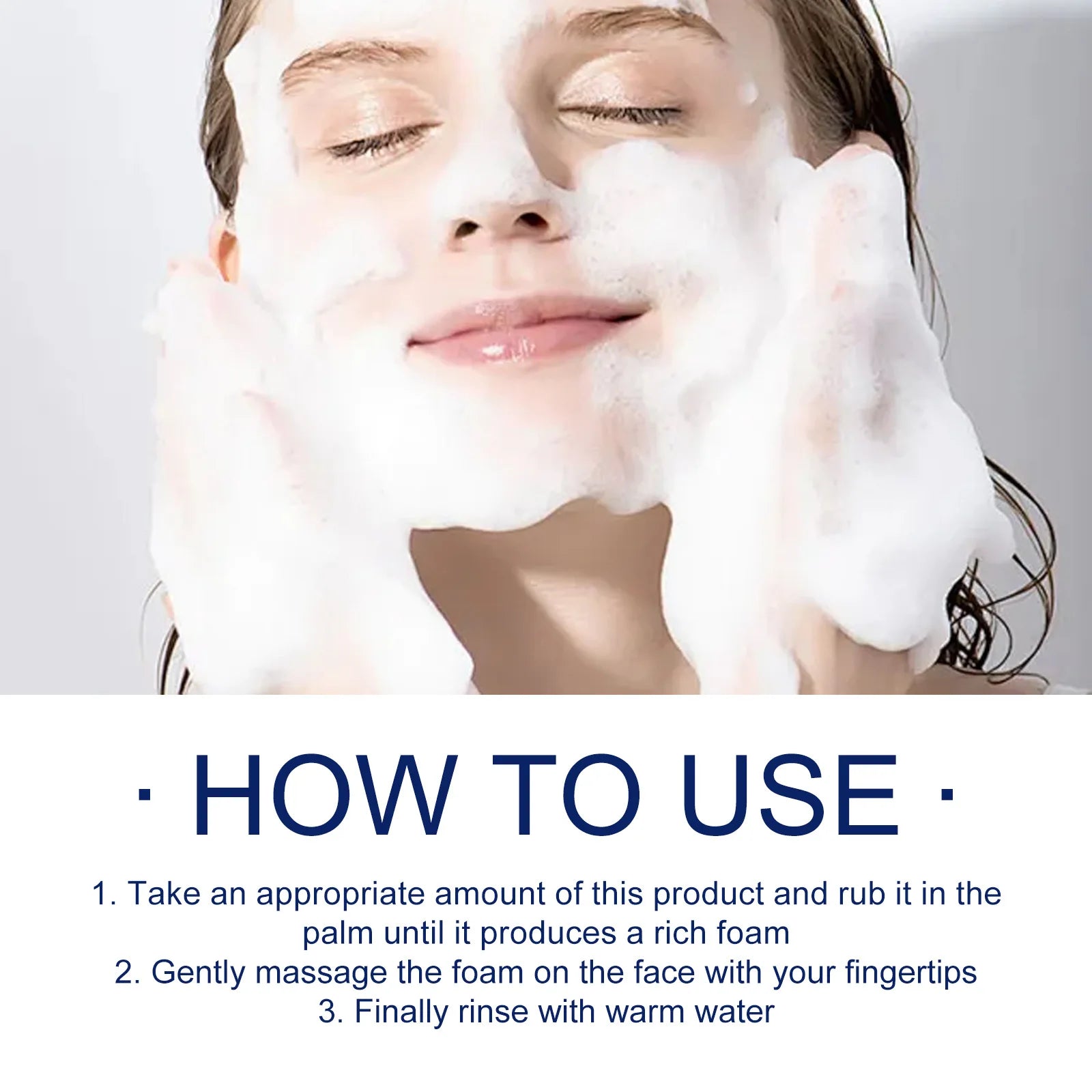 Facial Cleanser Anti Acne Oil Control Blackhead Remover Shrink Pores Deep Cleansing Acne Treatment Moisturizing Face Wash 100g