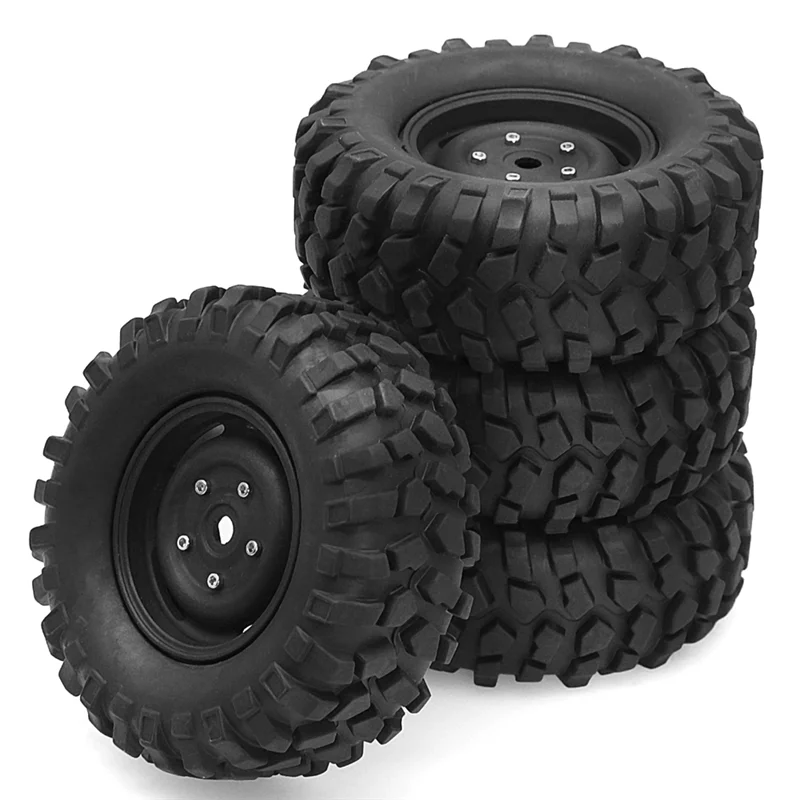 A98I-4Pcs 95Mm 1.9 Beadlock Wheel Rim Tire Set For 1/10 RC Crawler Car Traxxas TRX4 RC4WD D90 Axial SCX10 II III Redcat MST - Daisan Mart