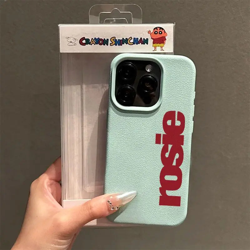 Ốp Lưng iPhone Phong Cách Hàn, Chữ Đơn Giản, Chống Vân