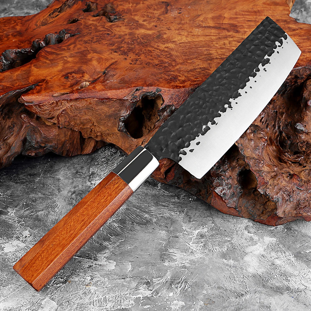 Bộ Dao Nhà Bếp XITUO, Thép Carbon Cao, Tay Cầm Bát Giác