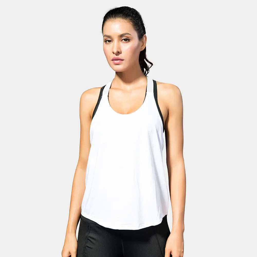 Áo Gym Nữ Hở Lưng Đen Năng Động - Daisan Mart