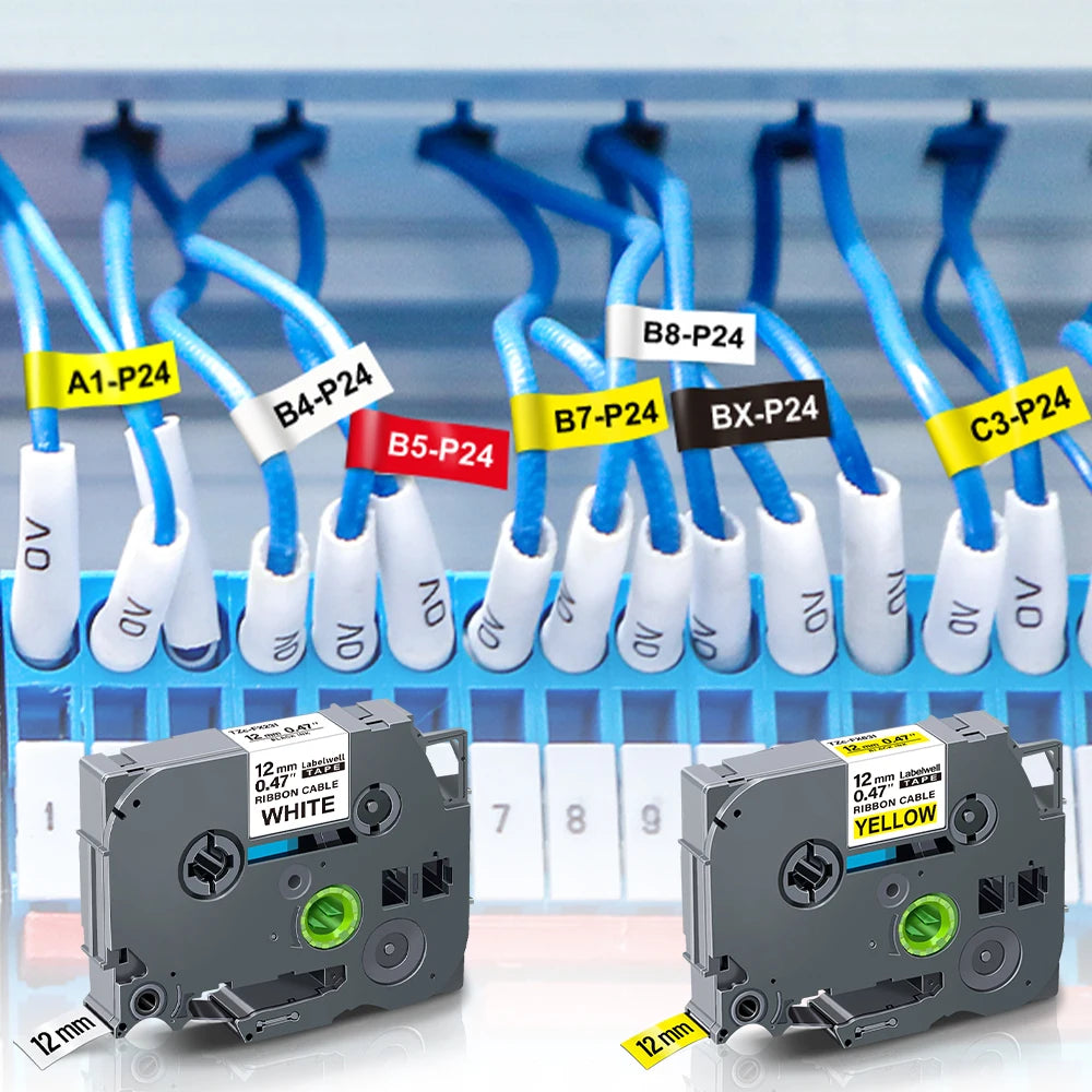 6/9/12/18/24mm FX231 Compatible for Brother Flexible Tape tze FX231 FX631 FX221 221 211 241 621 For Brother P-touch Label Maker