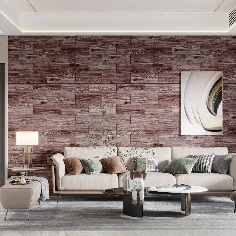 Peel and Stick Floor Tile Self Adhesive Vinyl Flooring Plank Waterproof DIY Wood Grain Wall Tile for Bedroom Kitchen Living Room