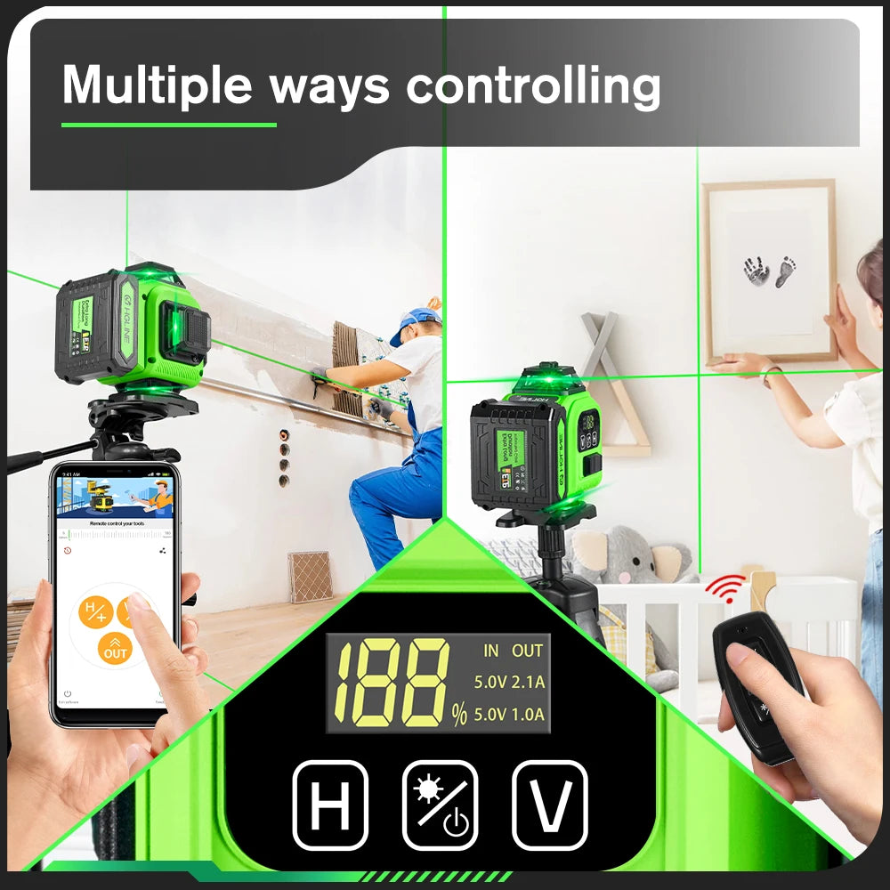 Máy Cân Mực Laser 16 Tia 4D - Điều Khiển Qua APP - Daisan Mart