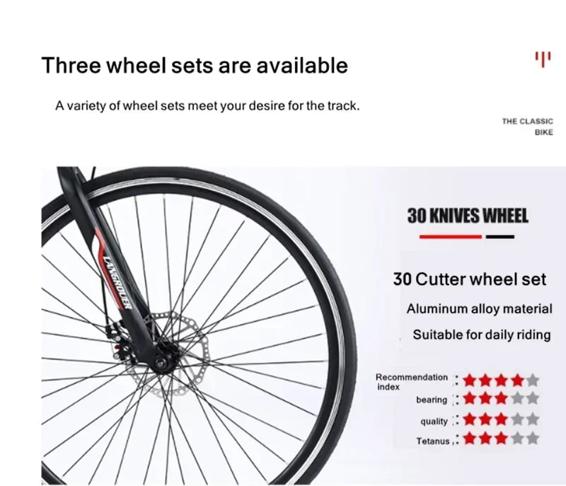 27/30 speed Bending Road Bike 700C Variable Speed ​​Adult Male Female Student Dual Disc Brake Bike Racing mountainbike