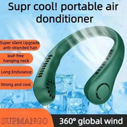 Portable Neck Fan MINI Electric Ventilador Silent Neckband Wearable Cooling FAN USBRechargeable Bladeless Mobile Air Conditioner