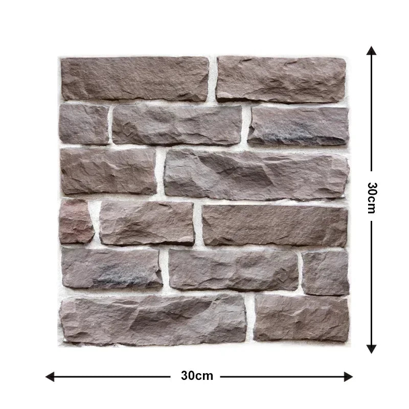 5/10PCS Stereo Wall Stickers Self-adhesive Wallpaper Brick Pattern Creative Stick Heatproof Vinyl Waterproof Kitchen Home Decor