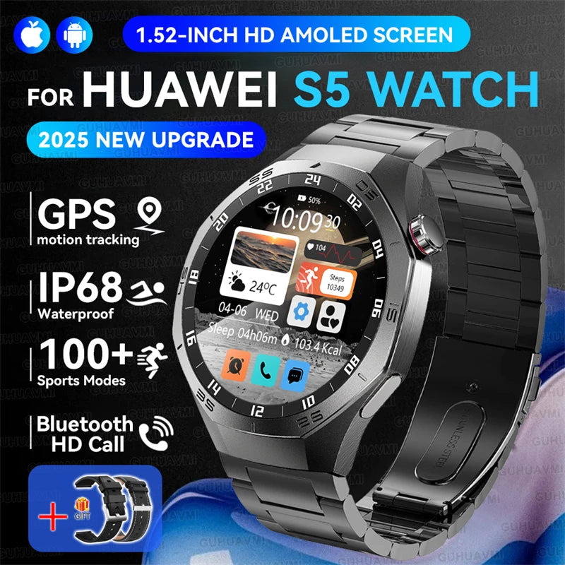 GUHUAVMI GT5 Pro GPS Smart Watch, BT Calling