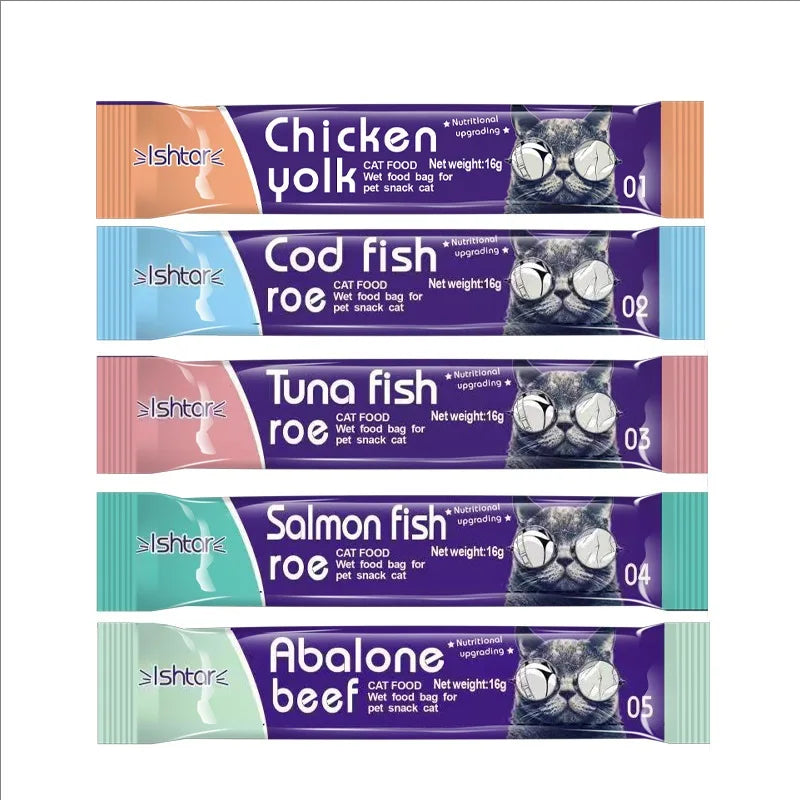 Cat Nutritional Food Strips - 10pcs 16g/Bar