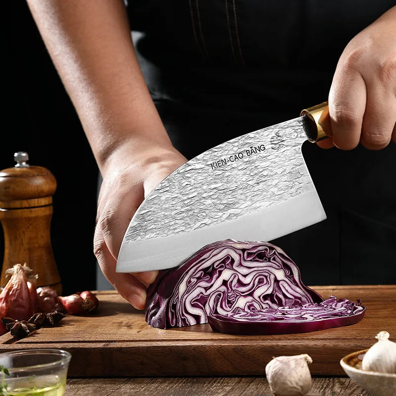 Professional Hand-Forged Kitchen Knives with High-Grade Steel Blades