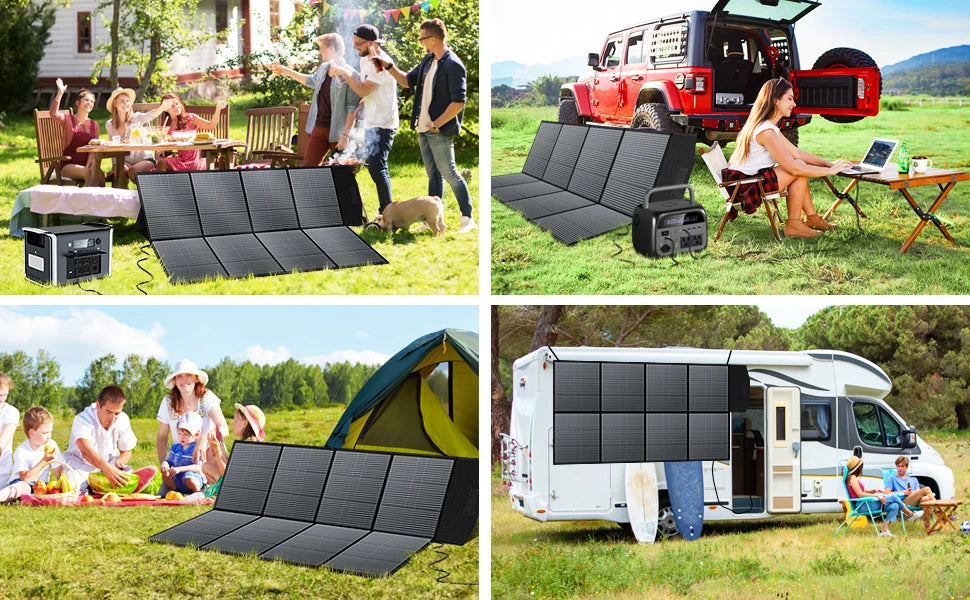 CTOLITY 400W Portable Solar Panel SP400 41V 9.8A Foldable Solar Charger Folding Bag Outdoor Power Supply RV, Camping, Off-Grid