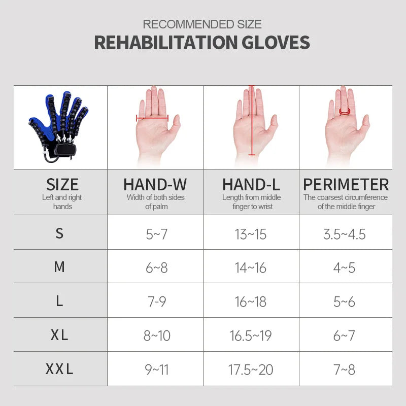 NEW Rehabilitation Robot Gloves Stroke Hemiplegia Cerebral Infarction Training Device Finger Exerciser Hand Function Recove - Daisan Mart