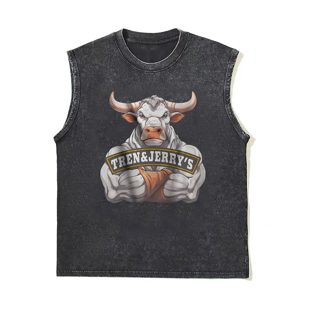 Áo Tank Thể Thao Vintage Gym In Logo 2 Mặt Unisex - Daisan Mart