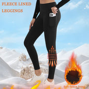 Women's Thick Warm High Waist Leggings with Convenient Pockets