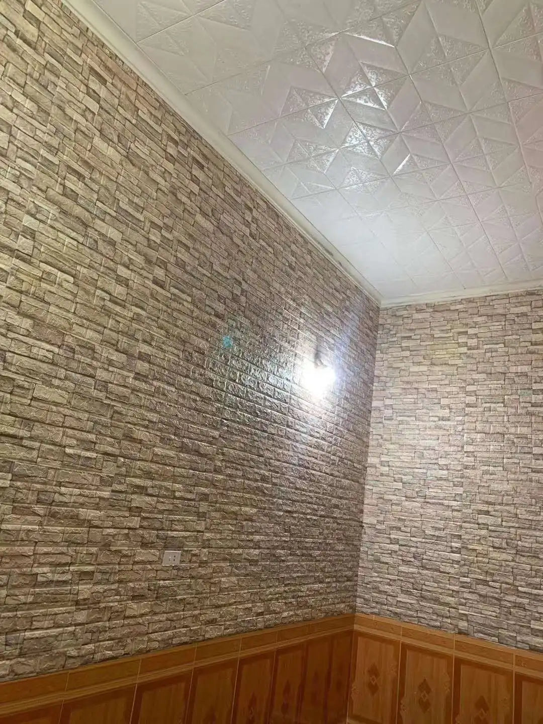 10 Pcs 3D Peel and Stick Wall Stickers Home Decor Living Room Waterproof Foam Vinyl PVC 70X77CM Self Adhesive Panels Wallpaper