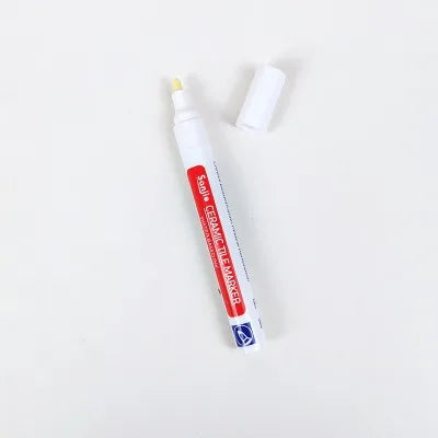 Ceramic Tile Pen Wall Grout Restorer Pen Repair Marker Grout Filler Pen for Restoring Tile Wall Floor Bathrooms Kitchen White